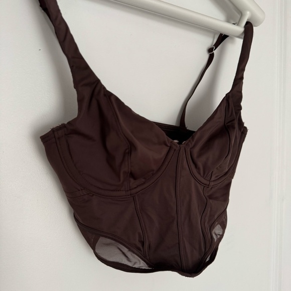Dark Brown corset, GILLY HICKS MICRO-MODAL + MESH BUSTIER size XS - Picture 8 of 11